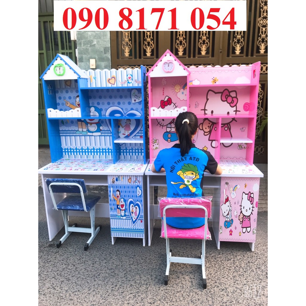 Bàn học sinh doremon dễ thương cho bé tiểu học, freeship hcm và bình dương