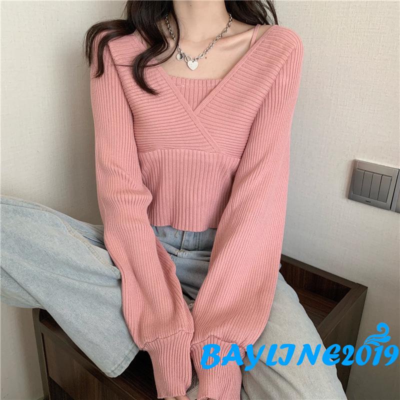 Áo Lửng Tay Dài Màu Sắc Thời Trang Quyến Rũ Cho Nữ