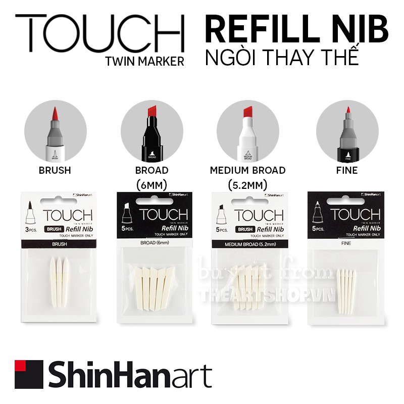 [THEARTSHOP] Ngòi marker thay thế TOUCH refill nib - ShinHan Art