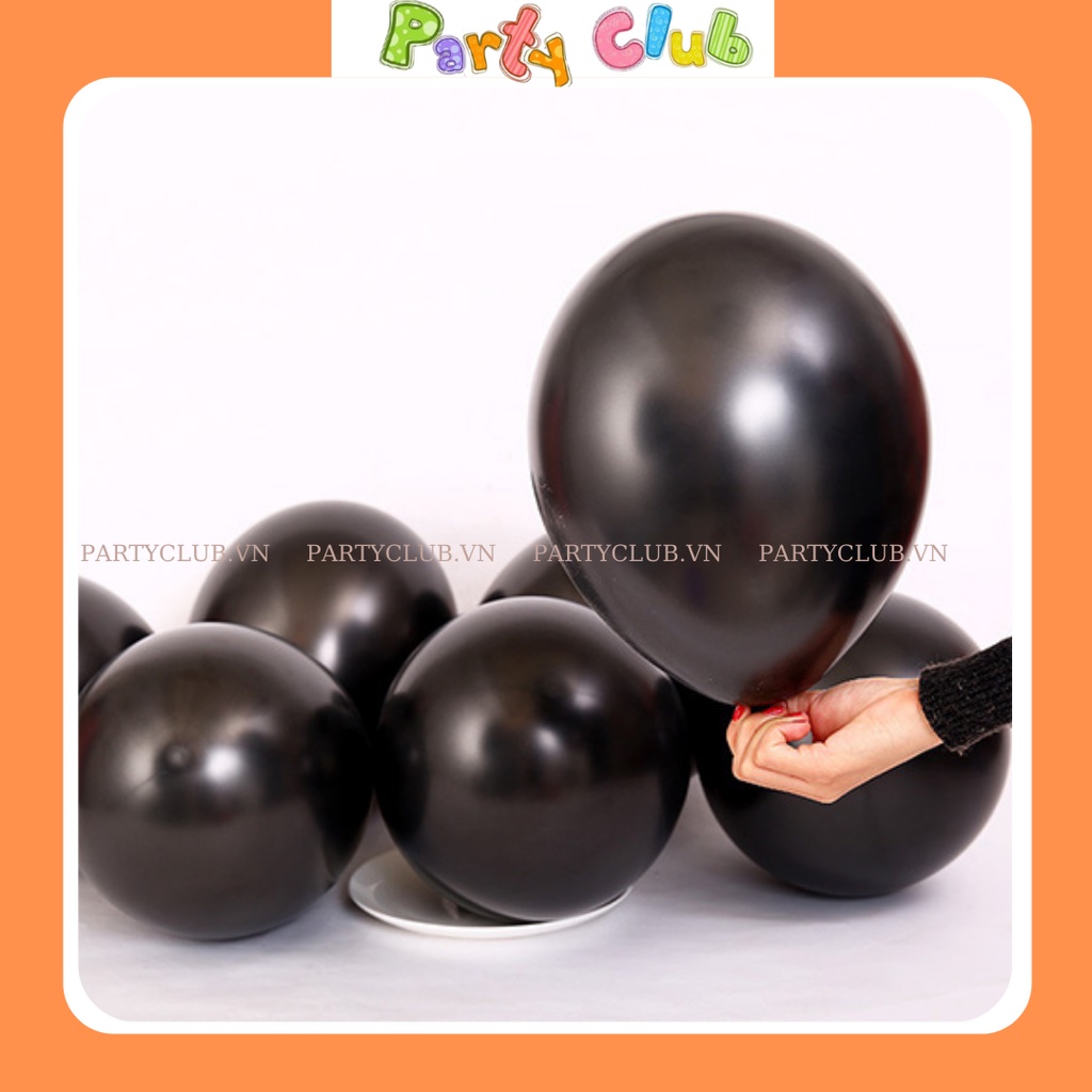 Bong bóng tròn màu đen trang trí tiệc size 10 inch