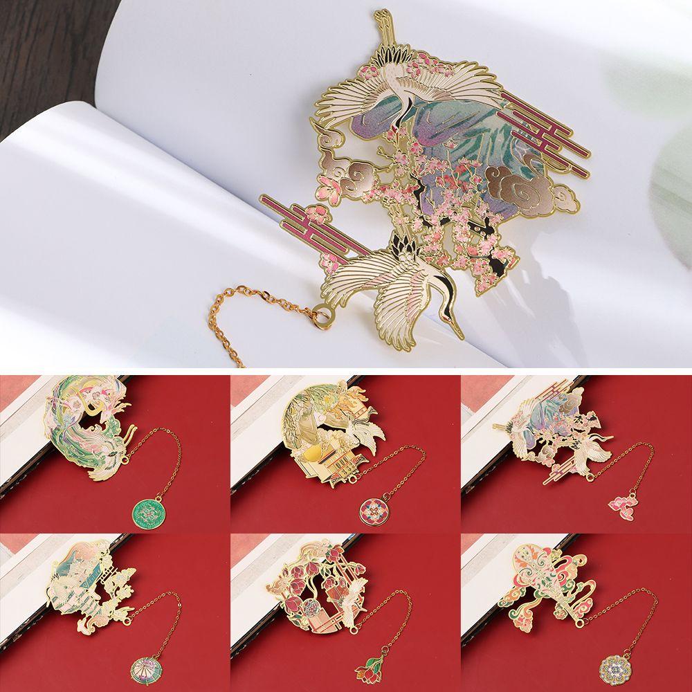 LET Let Bookmark Bằng Đồng Thau Phối Tua Rua Kim Loại Dùng Làm Quà Tặng Cho Học Sinh