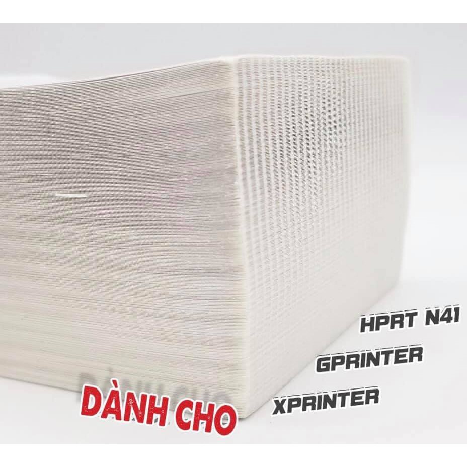 [COMBO 500 TỜ] Giấy in nhiệt khổ A6 3 lớp chống nước không phai chữ in đơn hàng tự dán dùng cho máy in đơn hàng