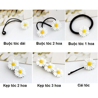 Cột tóc & kẹp tóc hoa cúc Hàn Quốc MS077