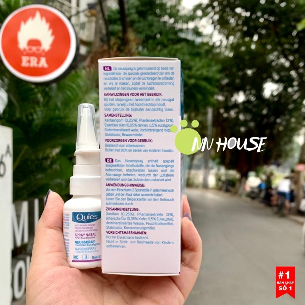 Xịt mũi chống ngáy ngủ Quies Anti Ronflement 15ml nội địa Pháp từ tinh dầu khuynh diệp, thông giúp ngủ ngon spray nasal