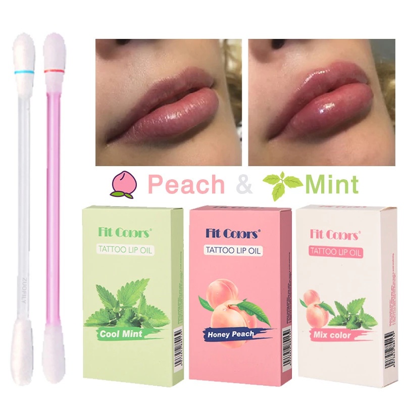 Bộ 20 Tăm Bông Cotton Dưỡng Ẩm Môi Dùng Một Lần Màu Sắc Thay Đổi Độc Đáo