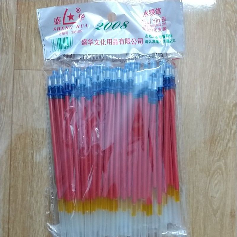 Combo 100 ruột bút nhũ, bút đỏ dùng viết vải, giấy, da, simili, gỗ thô