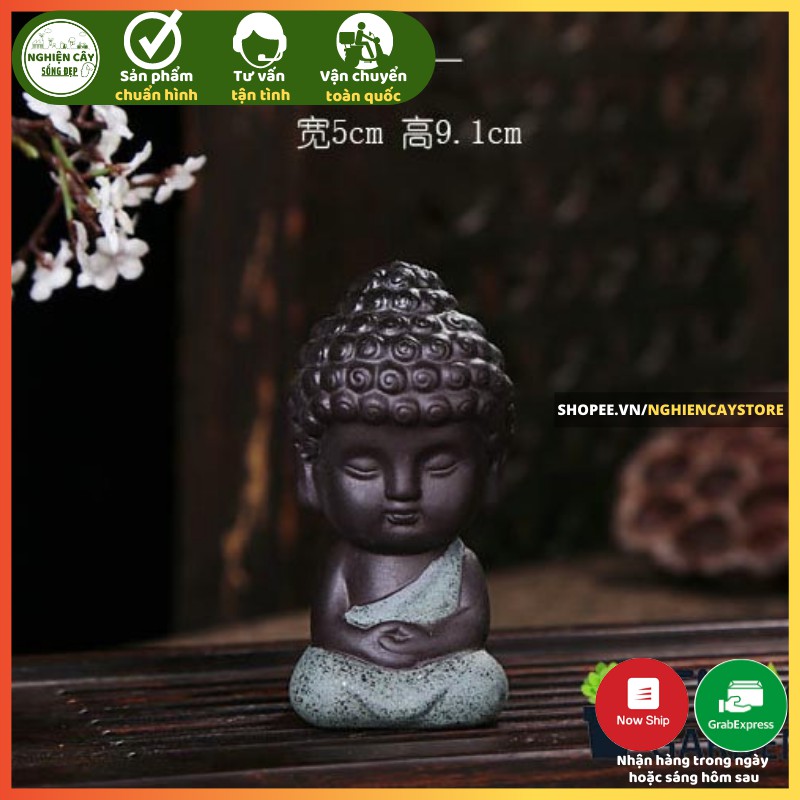 Phụ kiện Tượng phật trang trí tiểu cảnh, cây cảnh, sen đá, bàn làm việc, ô tô