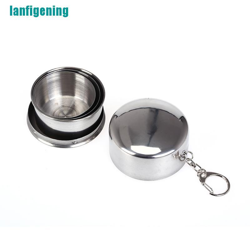 Cốc Uống Nước Inox Gấp Gọn 140ml Đi Du Lịch Tiện Dụng