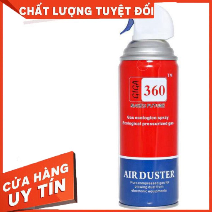 Bình xịt bụi khí nén Air Duster vệ sinh Laptop Máy Tính - Nước Lau Giga 360