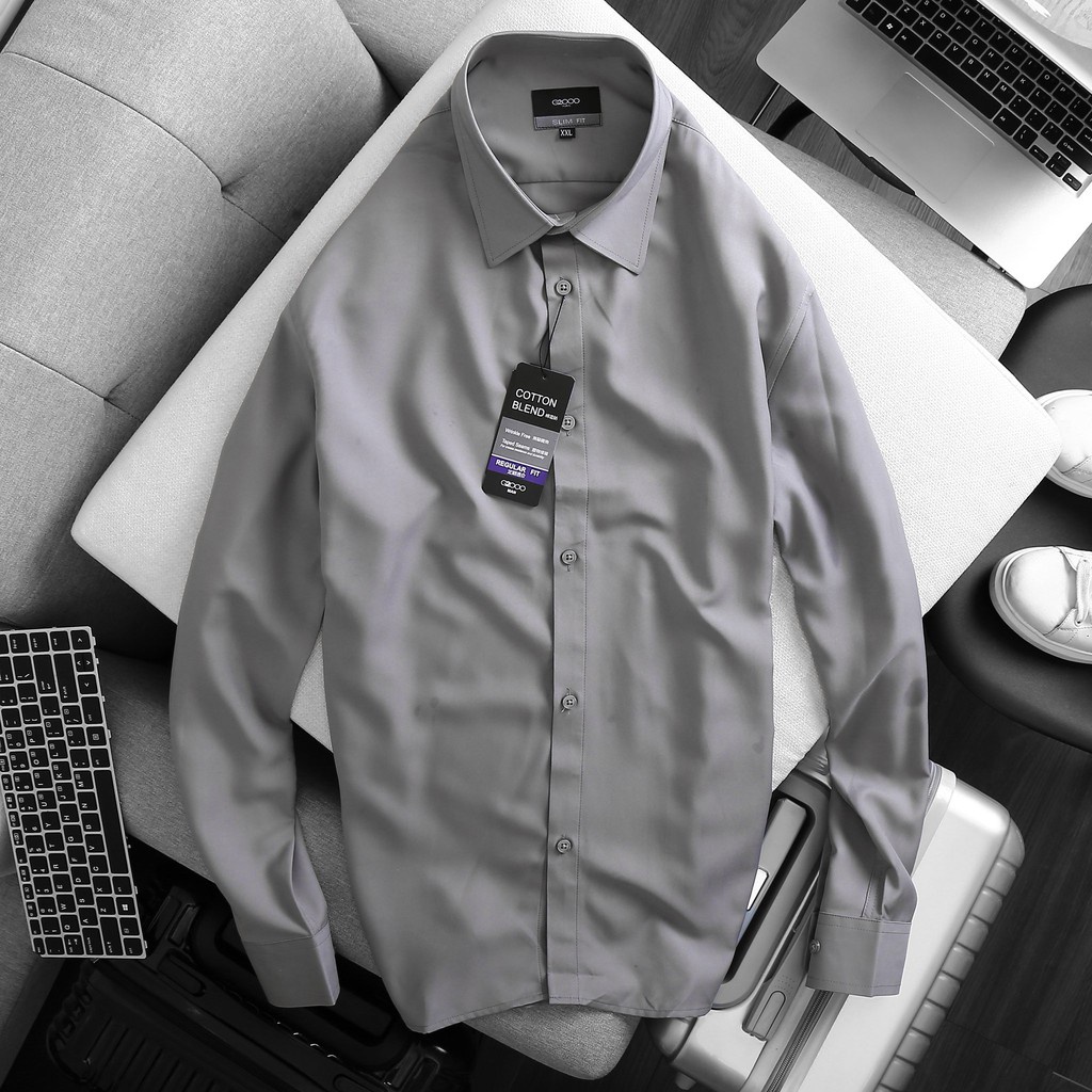 Sơ mi nam tay dài trơn đủ màu bigsize