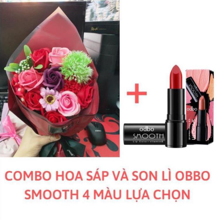 Hoa Sáp Thơm Tặng Kèm Son Lì ODBO Smooth và TẶNG HỘP ĐỰNG [HÀNG SẴN KÈM ẢNH THẬT] - My Store