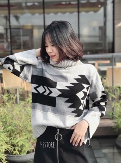 ÁO LEN HOẠ TIẾT CỔ LỌ
