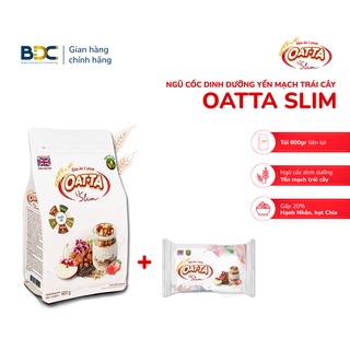 Ngũ cốc dinh dưỡng Yến mạch trái cây Oatta Slim - Combo túi 600gr tặng 1 gói 45gr