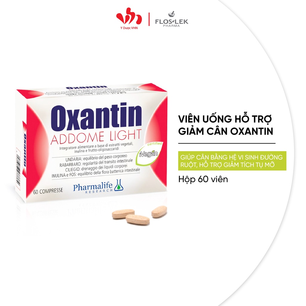 Viên Uống Hỗ Trợ Giảm Cân Oxantin PHARMALIFE Giúp Cân Bằng Hệ Vi Sinh Đường Ruột, Giảm Tích Tụ Mỡ Hộp 60 Viên