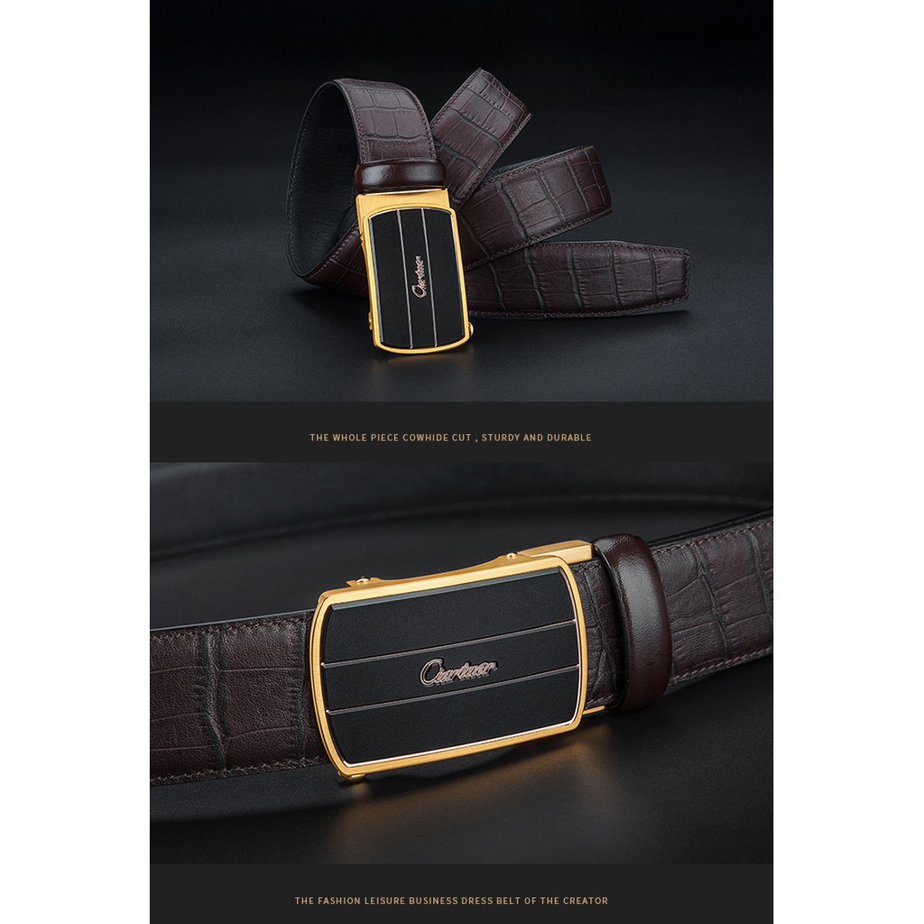 [HÀNG CHẤT] FREESHIP ĐƠN 99K_Thắt Lưng Nam Da Bò Cao Cấp Khóa Mạ  24k HK0029 | BigBuy360 - bigbuy360.vn