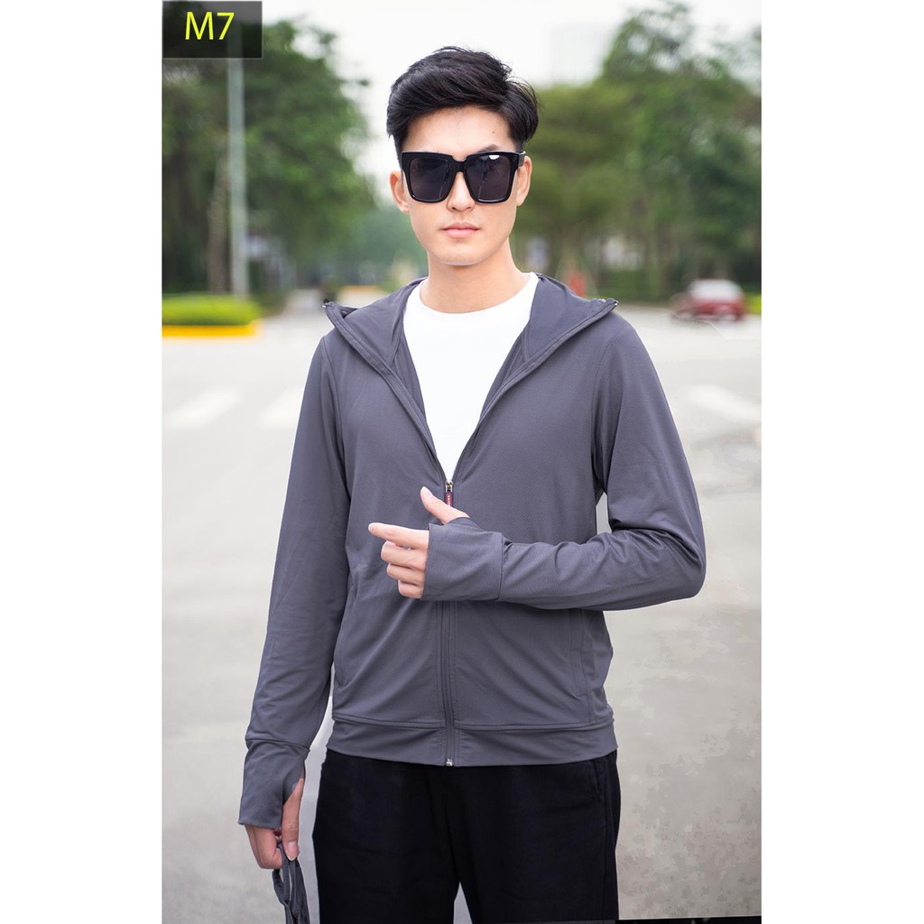 Áo Chống Nắng Nam CARDINA Chất Thun Lạnh - Tặng Kèm Khẩu Trang