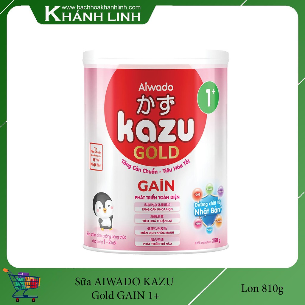 [Tinh tuý Nhật Bản] Sữa bột KAZU GAIN GOLD số 1+ Lon 810g