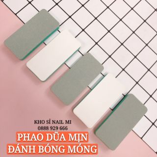 Phao dũa mịn xanh đánh bóng móng tay một mặt nhám một mặt mịn