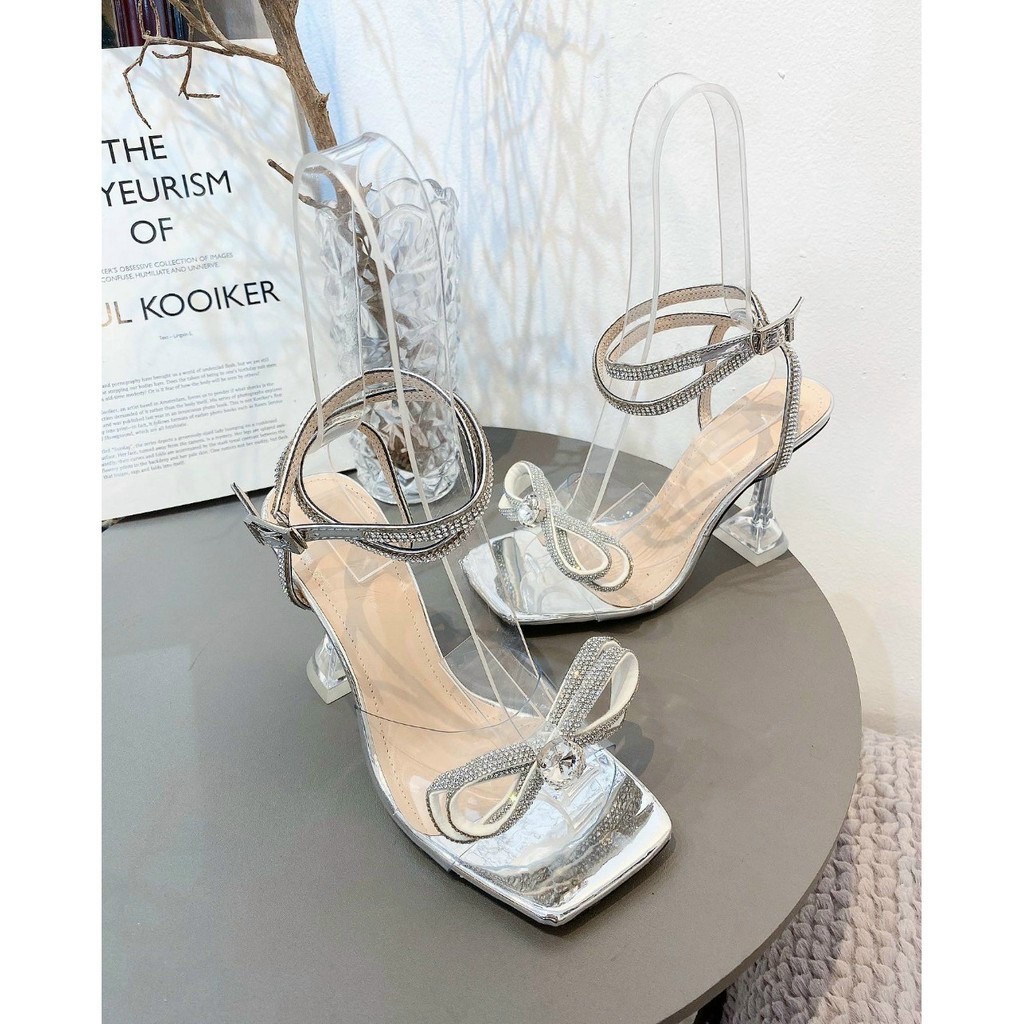 Giày Sandal Công Chúa Nơ Đá Long Lanh Lấp Lánh Sang Chảnh L95