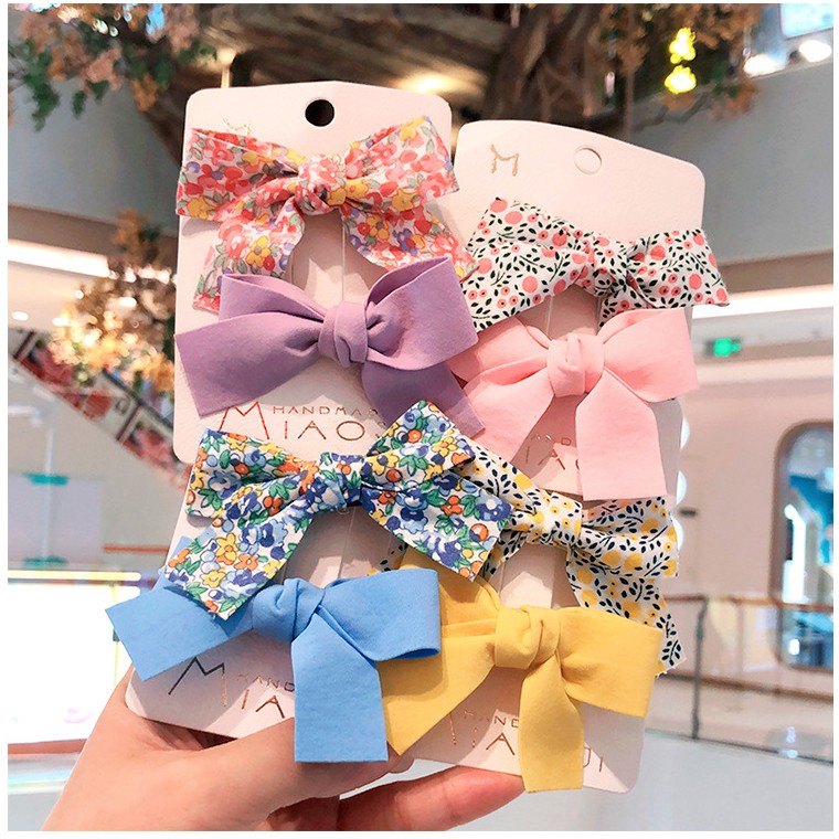 Set 2 Kẹp Tóc Nơ Hàn Quốc Cute, Hàng Loại 1 - BEYOU