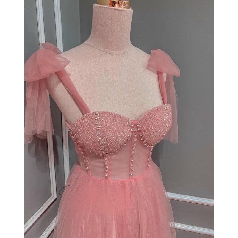 ĐẦM MAXI CÚP KẾT ĐÁ 2 DÂY CỘT NƠ - MS278V | BigBuy360 - bigbuy360.vn