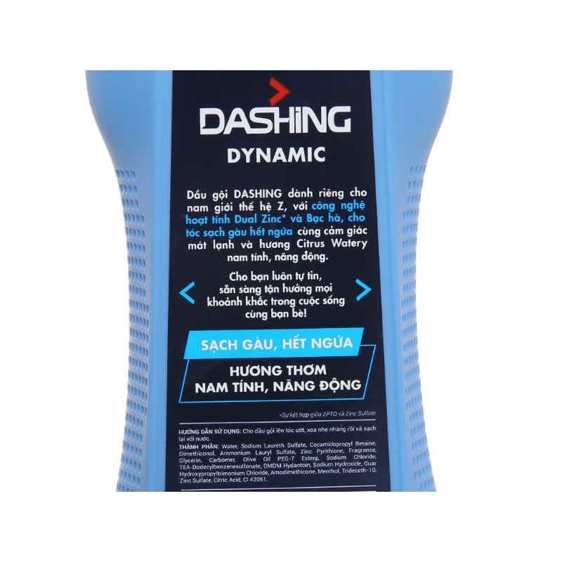 Dầu gội Dashing Men Dynamic sạch gàu 180g