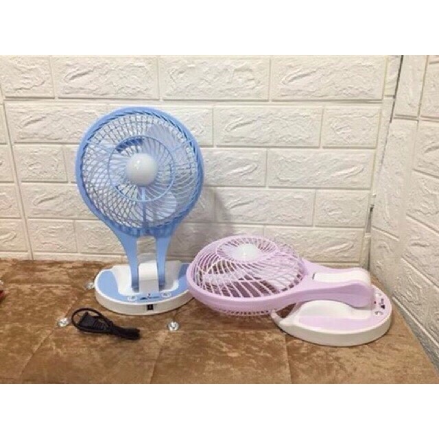 Quạt sạc tích điện  gấp gọn có đèn | BigBuy360 - bigbuy360.vn