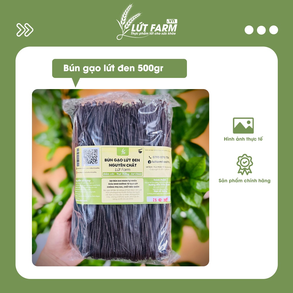 Bún Gạo Lứt Đen Lứt Farm Ăn Kiêng 500g