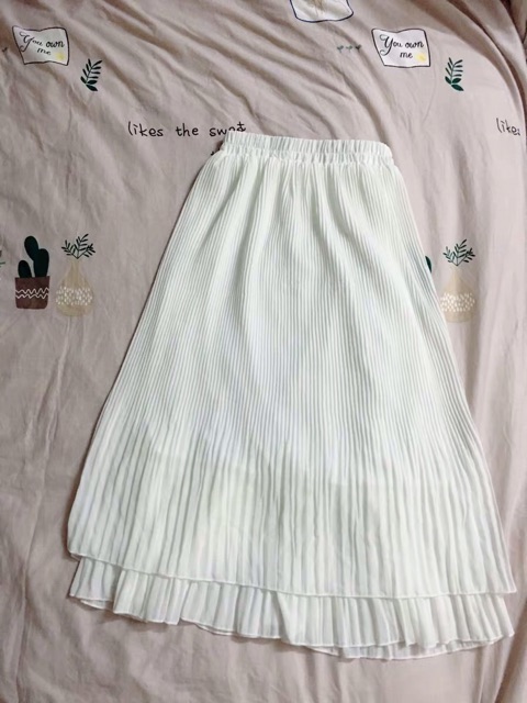 Chân váy xếp ly 2 tầng,dáng chữ A phong cách Hàn Quốc CV07 | BigBuy360 - bigbuy360.vn