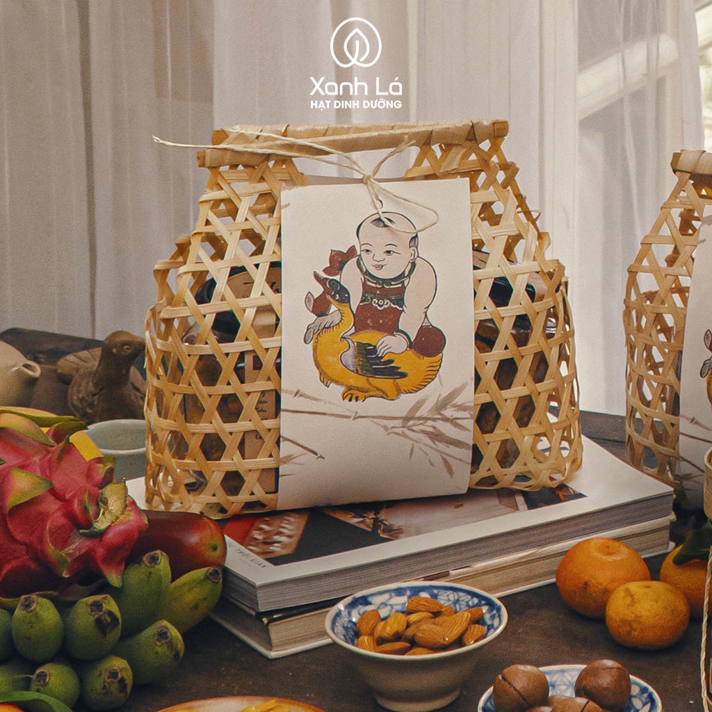 Bộ quà Tết "AN NHIÊN" 2022 hạt dinh dưỡng cao cấp, sang trọng Xanh Lá | BigBuy360 - bigbuy360.vn