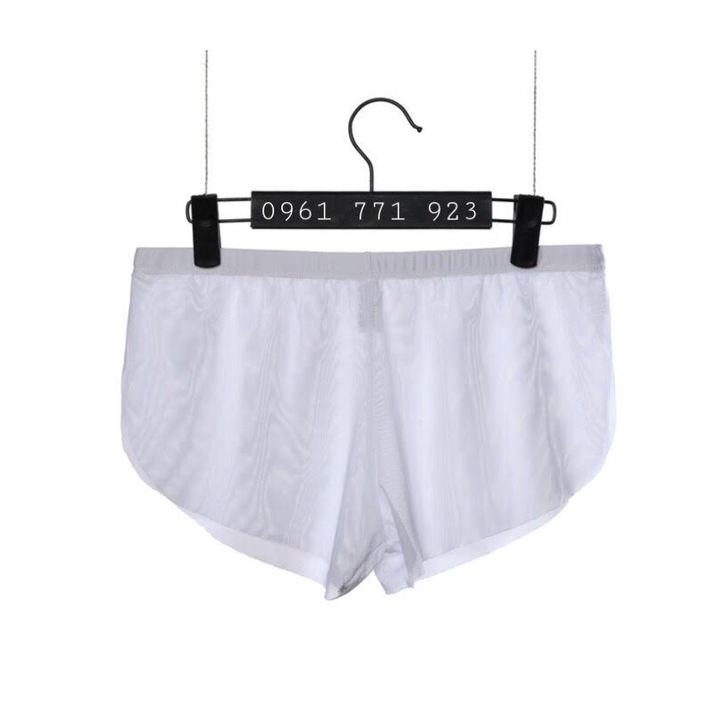 Quần Lót Nam Sexy Lưới Gợi Cảm - Quần Sịp lưới đùi nam sexy mặc ngủ siêu mỏng mát xuyên thấu màu đỏ đen trắng gay bóng