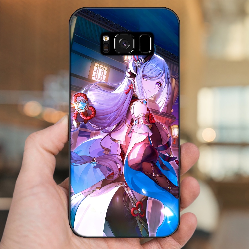 Ốp lưng Samsung S8, S8 Plus viền đen in hình Shenhe Genshin Impact