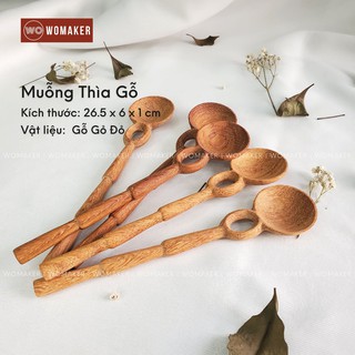Thìa Muỗng Gỗ Thủ Công Handmade Đuôi Măng Tây Cách Điệu Phụ Kiện Trang Trí Bàn Ăn Decor Chụp Ảnh