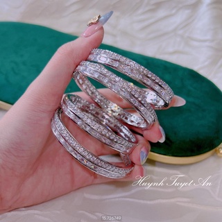 Vòng tay full đá xi bạch kim