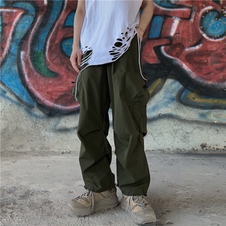 Quần Dài Ống Rộng Màu Sắc Đơn Giản Phong Cách Hip Hop Đường Phố Cho Nam