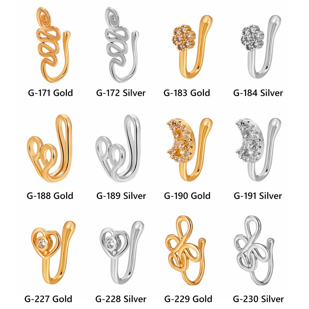 Khuyên Kẹp Mũi Đính Đá Pha Lê Thời Trang Cá Tính Cho Nữ