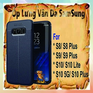 Ốp lưng silicon dẻo, vân da samsung S8 - S8 plus - S9 - S9 plus - S10 - S10 lite - S10 5g  -S10 plus