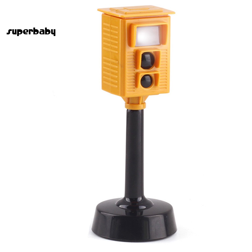 Mô hình camera giao thông mini xinh xắn kèm đèn LED dùng để trang trí