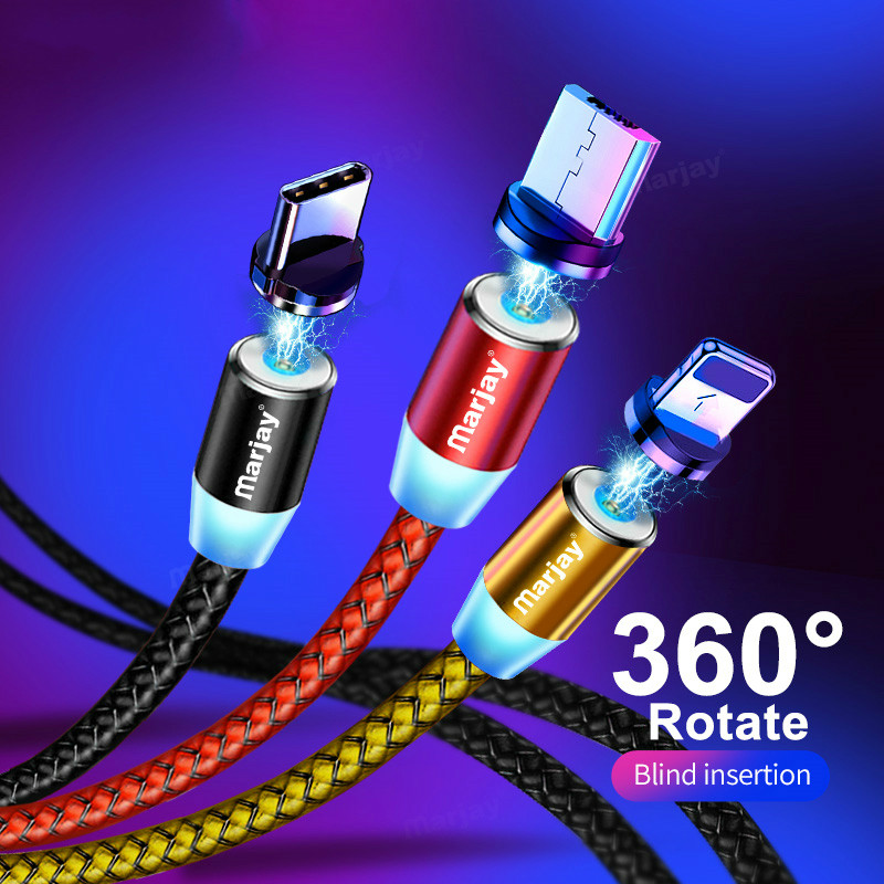 Dây Cáp Sạc Nam Châm micro usb type-c Cho iphone 6 x xs samsung