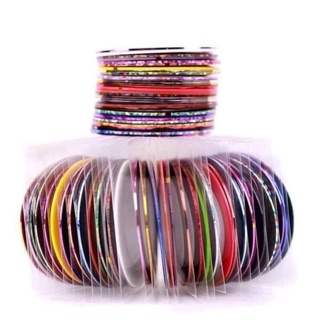 Set 10 Cuộn Line Kim Tuyến Làm Nail