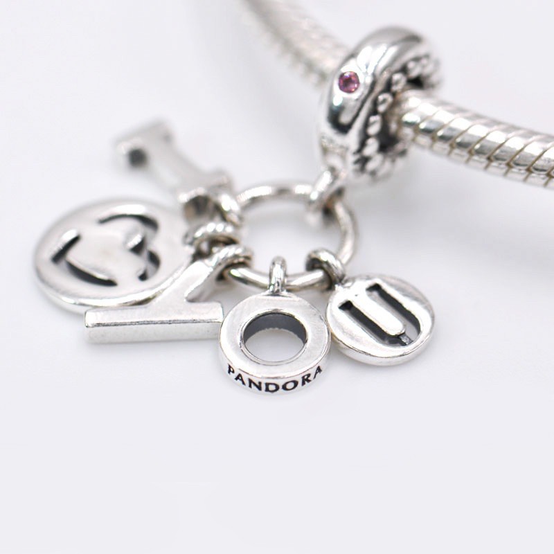 charm pan treo I Love You bạc s925 cao cấp