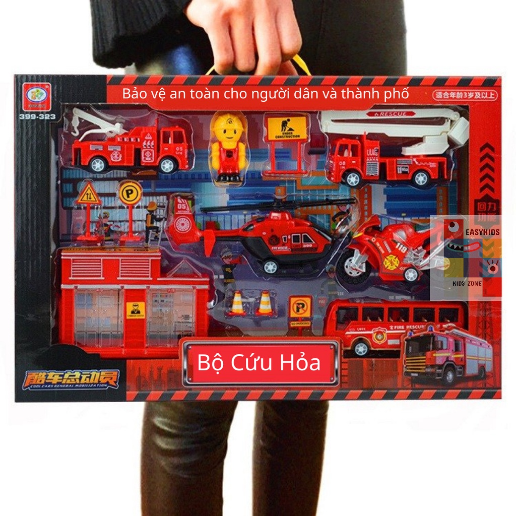 Đồ chơi xe, mô hình xe Quân sự Vận chuyển Cảnh sát Máy bay Giao thông EASYKIDS