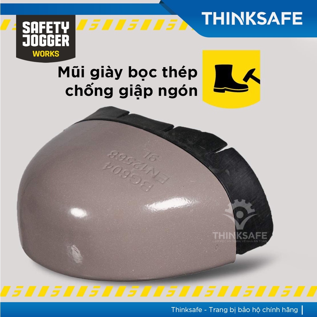 Giày bảo hộ lao động nữ Safety Jogger Bestgirl S3 da tự nhiên, chống đinh, chống dập ngón, chống trượt, chống thấm nước