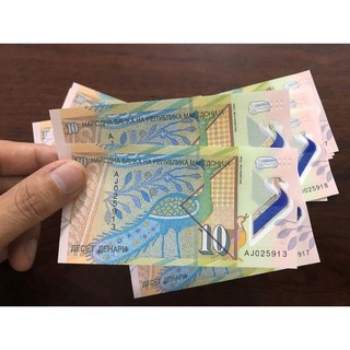 Tờ tiền cổ Polymer Macedonia con công, quà tặng sưu tầm