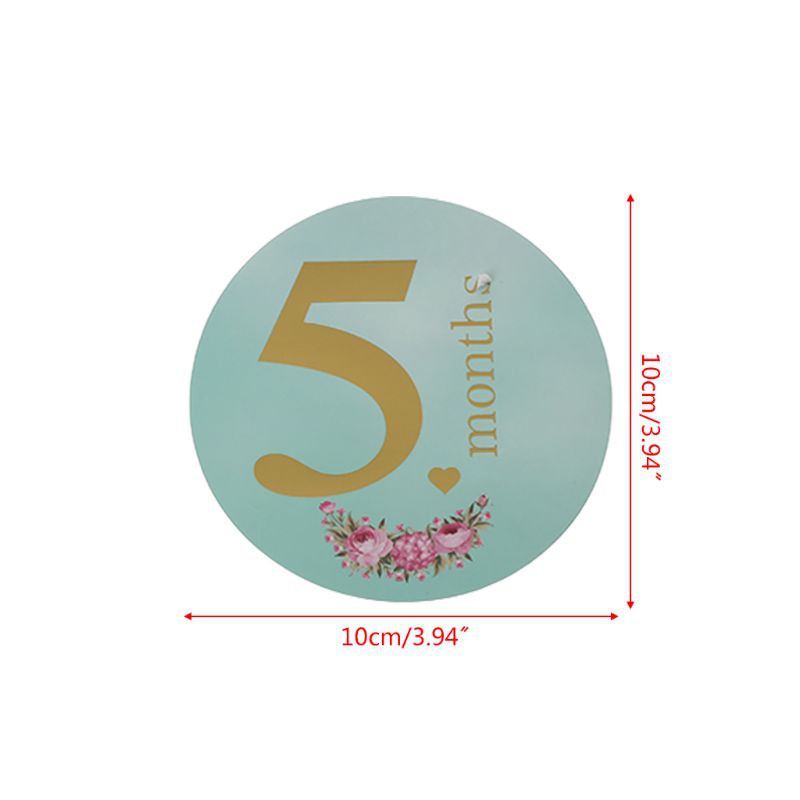 12 sticker đánh dấu số tháng tuổi cho em bé