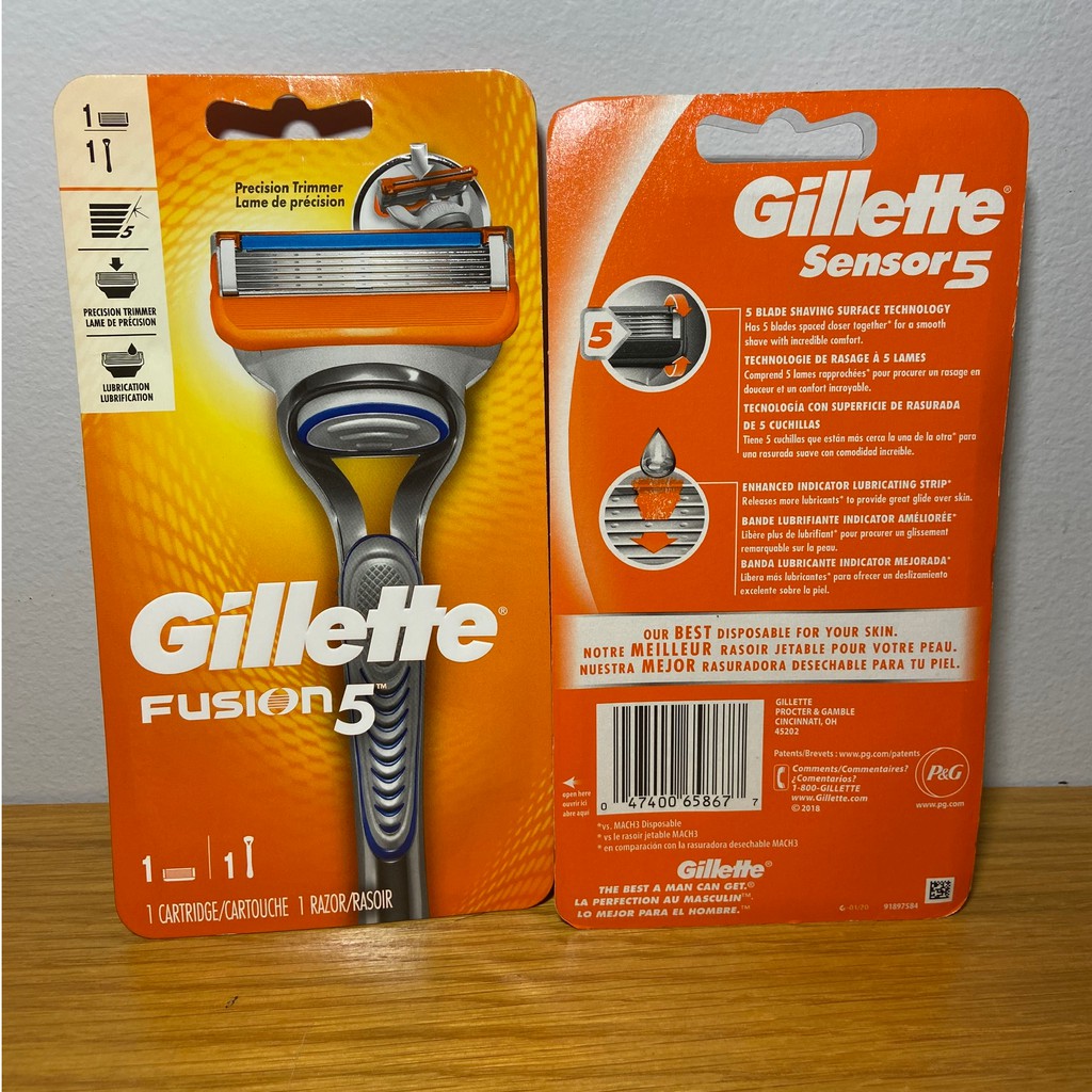 Dao cạo râu 5 lưỡi Gillette Fusion5 và Gillette Sensor 5 hàng xách tay Mỹ