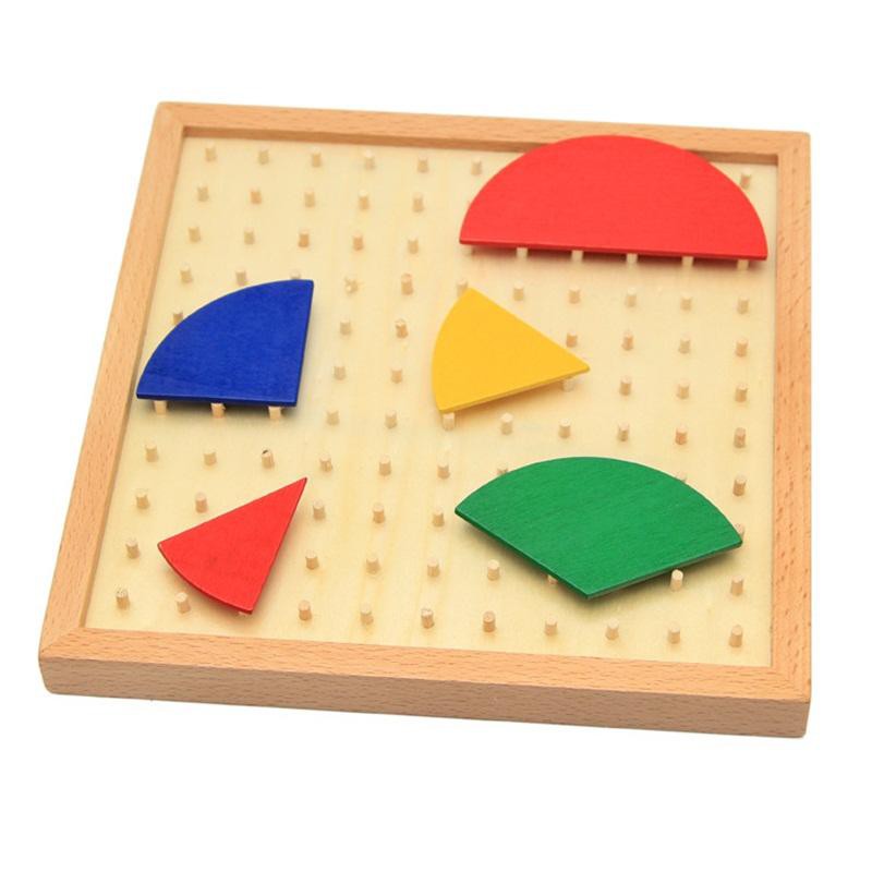 Bảng ghép hình chia tọa độ Montessori (Fraction Board)