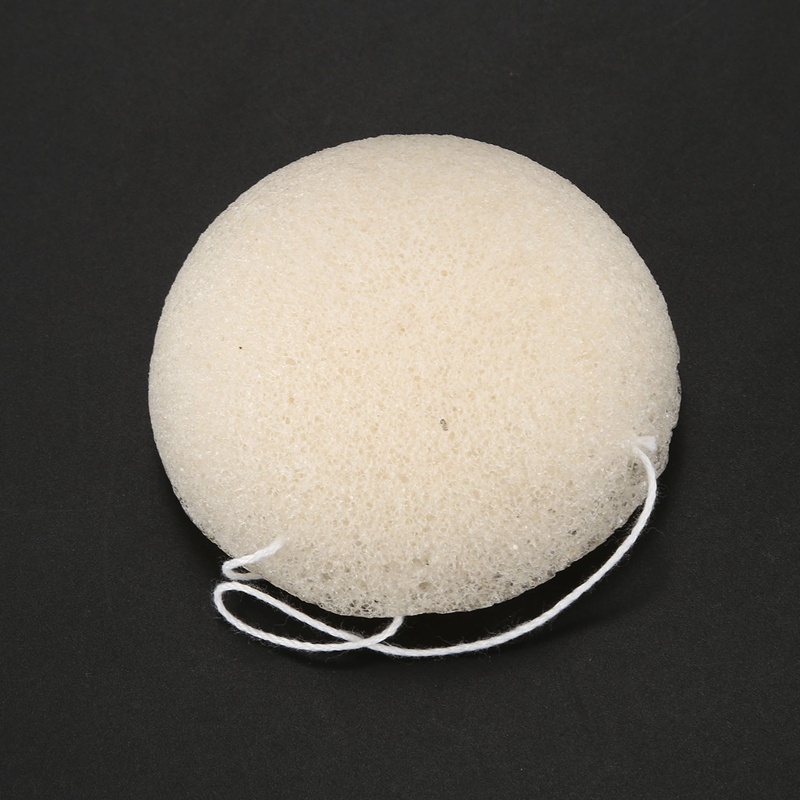 Miếng bọt biển làm sạch konjac tự nhiên trên khuôn mặt - Màu trắng