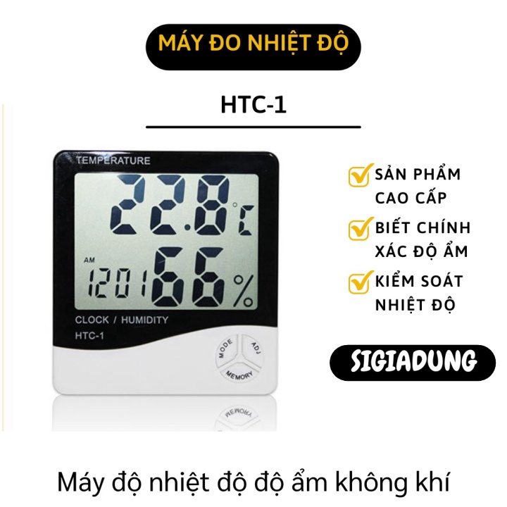 [SALE] Nhiệt Kế - Máy Đo Nhiệt Độ Độ Ẩm Không Khí Trong Phòng Tích Hợp Đồng Hồ Điện Tử 3361