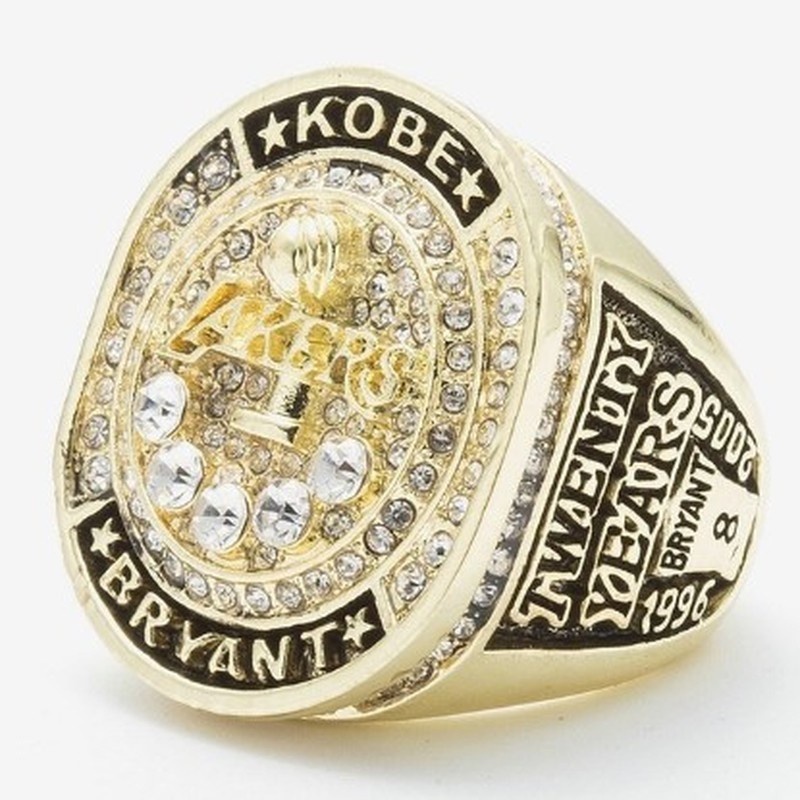 Basketball Superstar Kobe Bryant 925 Sterling Silver Ring 2016 Lakers Retirement Memorial Championship Championship Ring